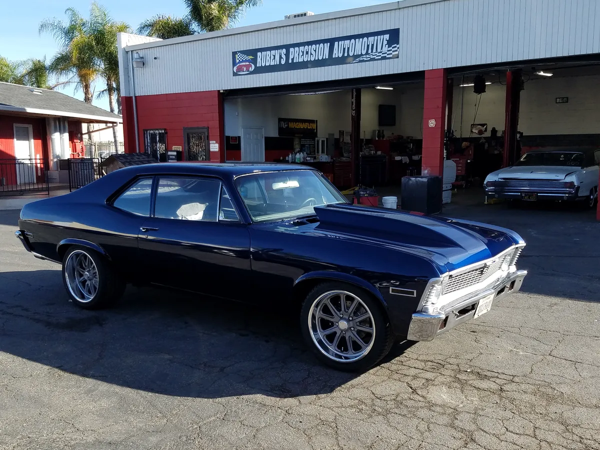 Black Chevrolet Nova at Ruben's Precision Automotive